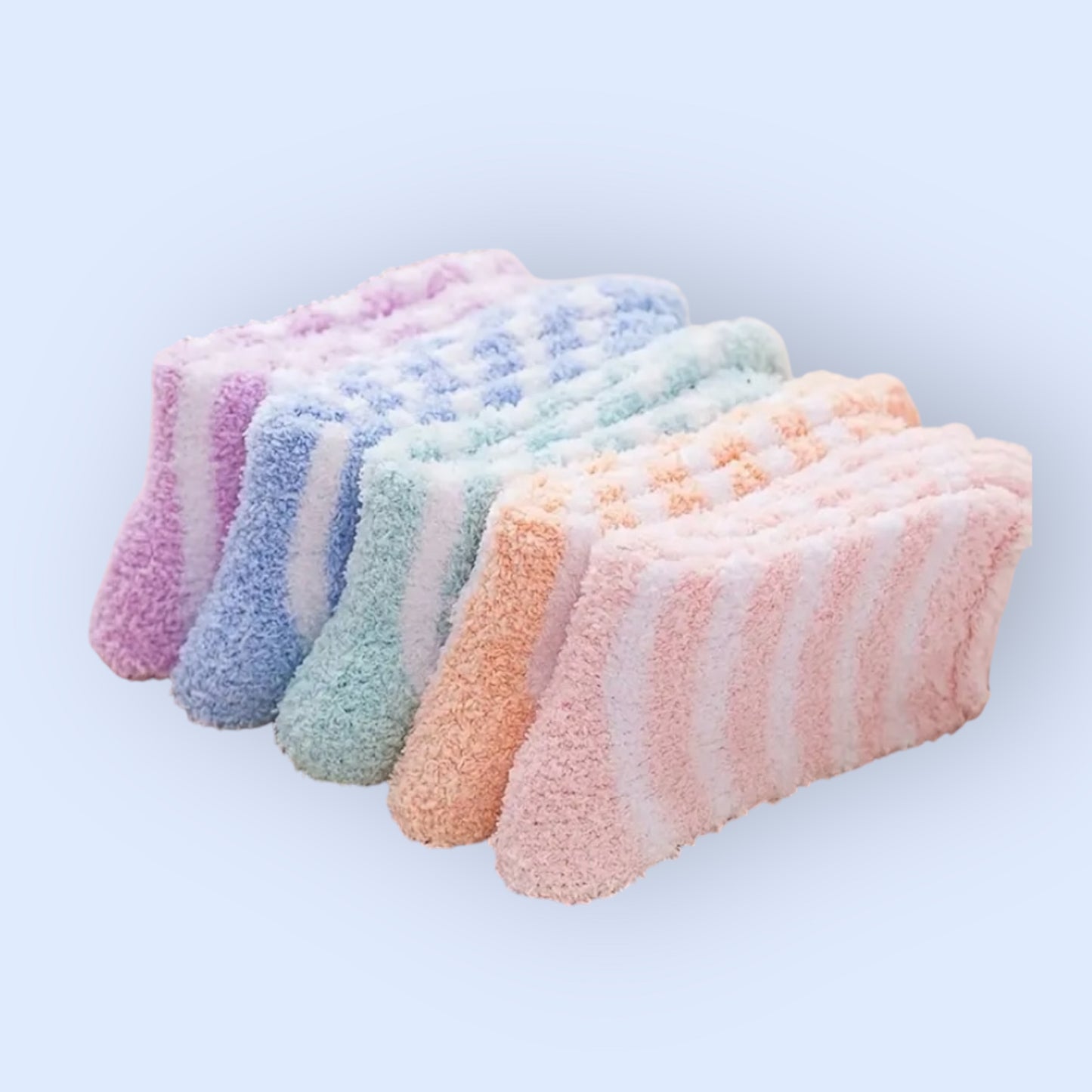 Fluffy socks in various colours