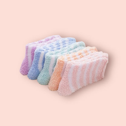 Fluffy socks in various colours