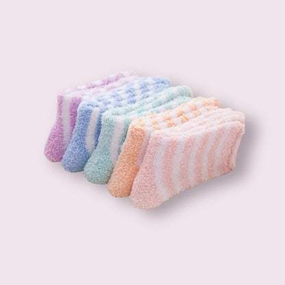 Fluffy socks in various colours